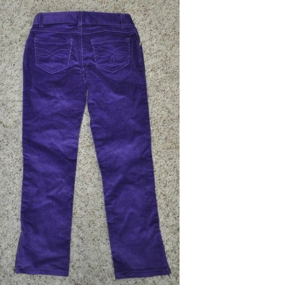*Corduroy Jeans Chaps sz 14 Purple Pants Stretch Zip Leg 4 Pocket Girls - Picture 3 of 4